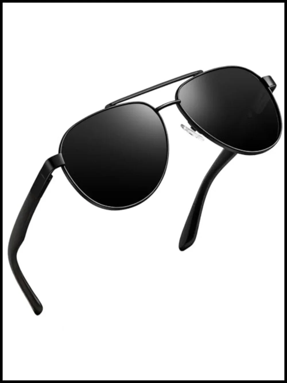 Polarized Aviator Sunglasses Double Bridge UV Protection Teardrop Shades